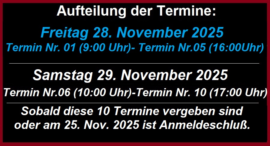 Terminübersicht